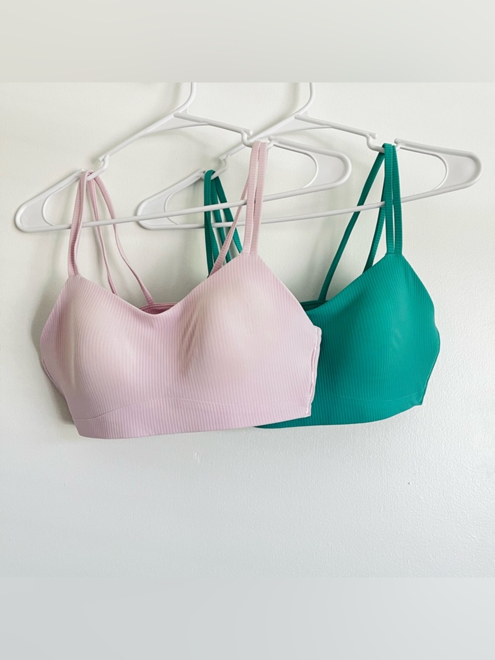 2 Lululemon Like a Cloud Ribbed Bra, Light Support B/C Cup Size 10